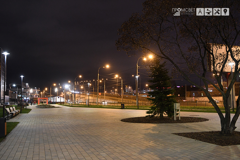 Наружное освещение сквера "Канавинский" на Московском шоссе