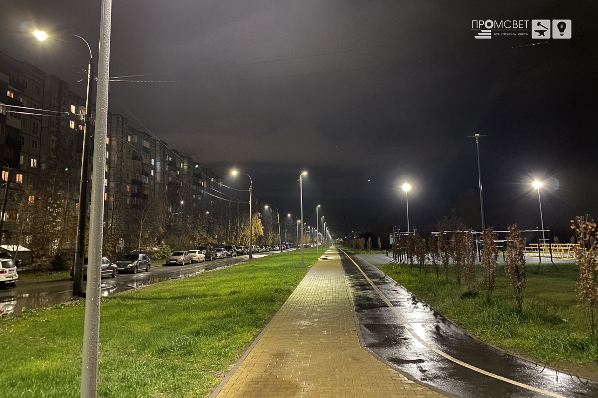 Освещение велосипедных дорожек и спортивной зоны в районе Пермяковского озера