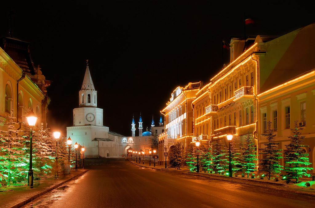 новогодняя подсветка Казанского Кремля