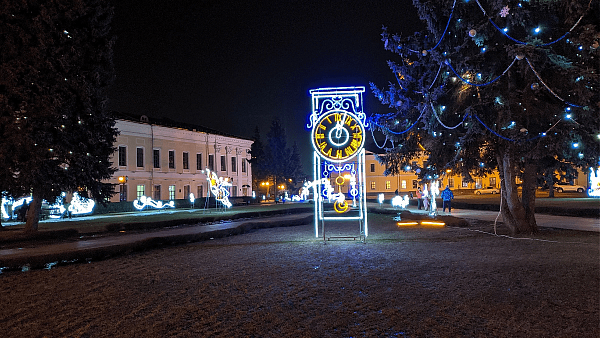 Новогодняя иллюминация в Нижегородском Кремле