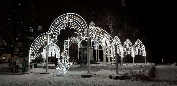 Новогодняя иллюминация в Нижегородском Кремле