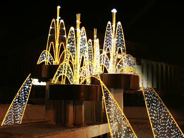 Иллюминация фонтана