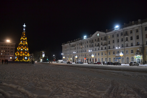 Новогодняя иллюминация 2021 Северодвинск, пл. Ленина
