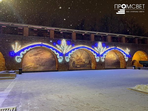 Новогодняя иллюминация в Нижегородском Кремле