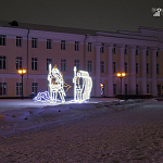 Новогодняя иллюминация в Нижегородском Кремле