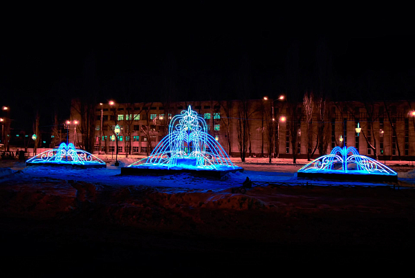 Иллюминация фонтана