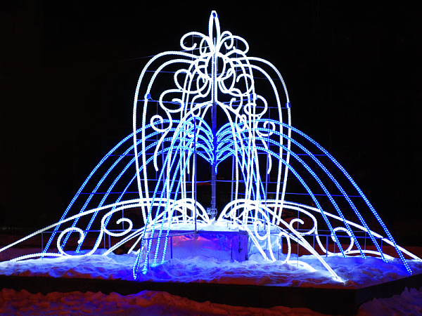 Иллюминация фонтана